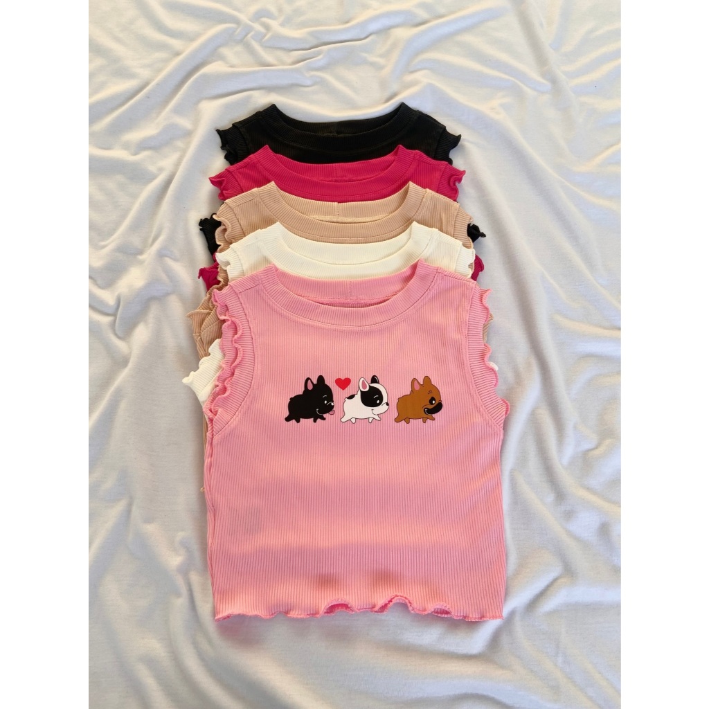 Regata Infantil Menina 3 Dogs fofo Fru Fru Canelado Ribana DTF01 em Oferta na Shopee