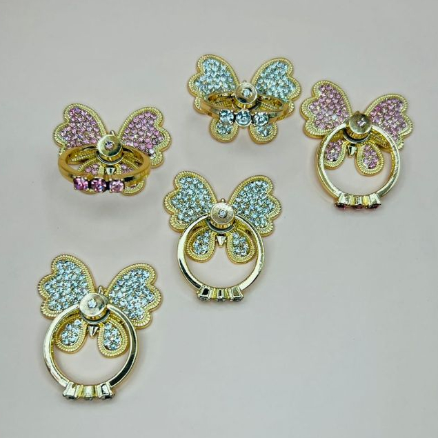 Suporte Para Celular Grip Borboletas com Strass ✨
