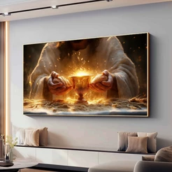 Quadro Decorativo Para Sala Com Moldura Jesus