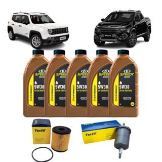 Kit Troca De Oleo E Filtros Fiat Toro Jeep Renegade 1.8 Flex 5w30 Sintetico em Oferta na Shopee