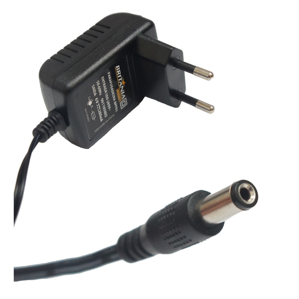 Fonte Carregador P/ Parafusadeira Britania 6v 280ma Bpf01