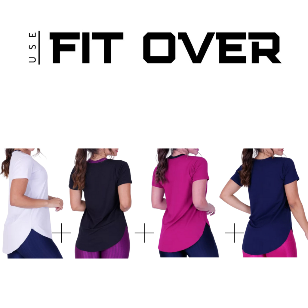 kit 4 blusas tapa bumbum manga curta fitness academia uv50+ em Oferta na Shopee