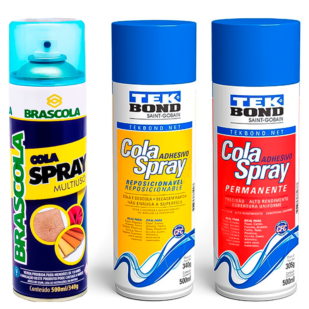 Cola Spray Adesivo Multiuso Reposicionavel Permanente 500ml Uso Geral em Oferta na Shopee