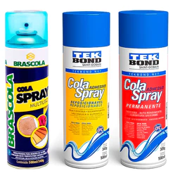 Cola Spray Adesivo Multiuso Reposicionavel Permanente 500ml Uso Geral
