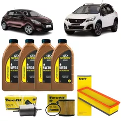 Kit Troca De Oleo Filtros Peugeot 2008 1.6 16v 208 1.5 1.6 5w30 Sintético Revisão Original