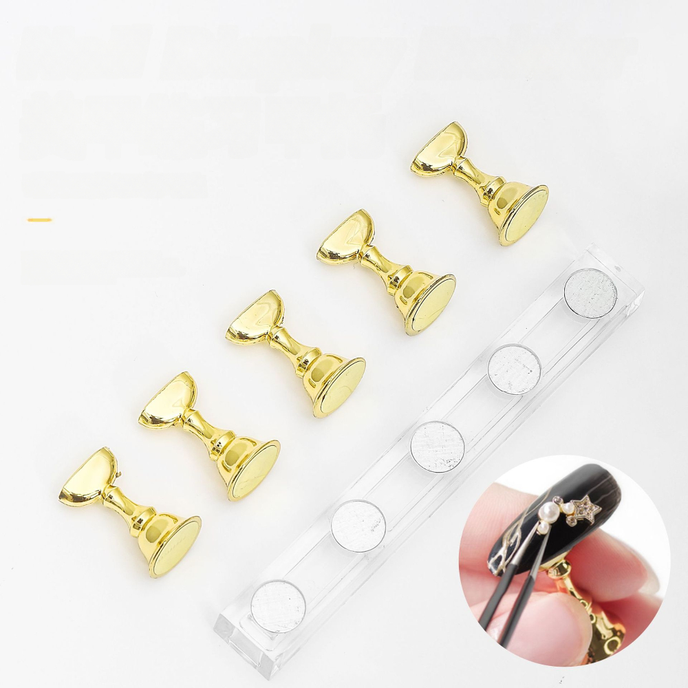 Kit 3 Caixas/Expositor De 5 Pçs Suporte Magnético De Prática De Pregos Cristal Acrílico Arte Esmaltes Fashion