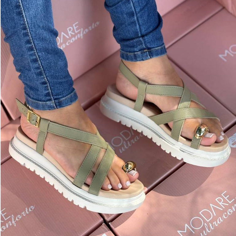 Sandália Plataforma Modare Feminina, Leve, Antiderrapante e Confortável – Ref. 7200107