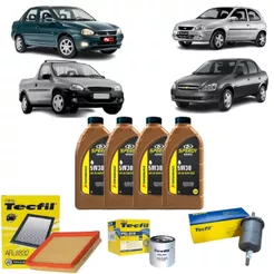 Kit Troca De Óleo Filtros Gm Corsa Classic 1.0 1.4 1.6 Agile 1.4 5W30 Sintético revisão original