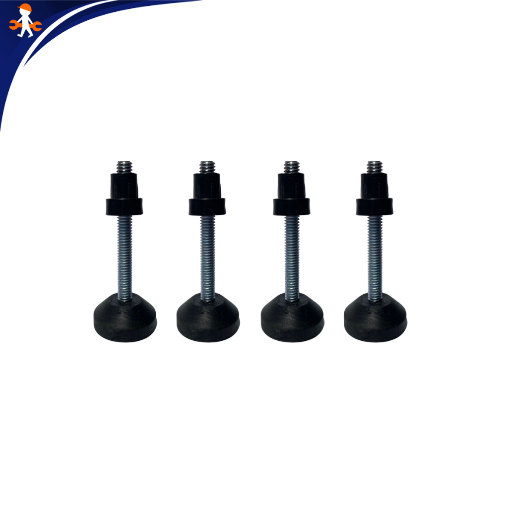 Kit PE Nivelador sapata Emborrachado 5/16" x 3" – Acompanha Bucha com Interior Metálico