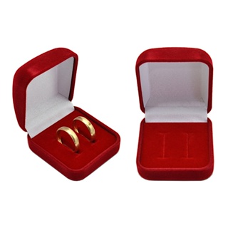 5 / 1 Caixinha de aliança para joias Veludo vermelho, preto, cinza e azul a escolher em Oferta na Shopee