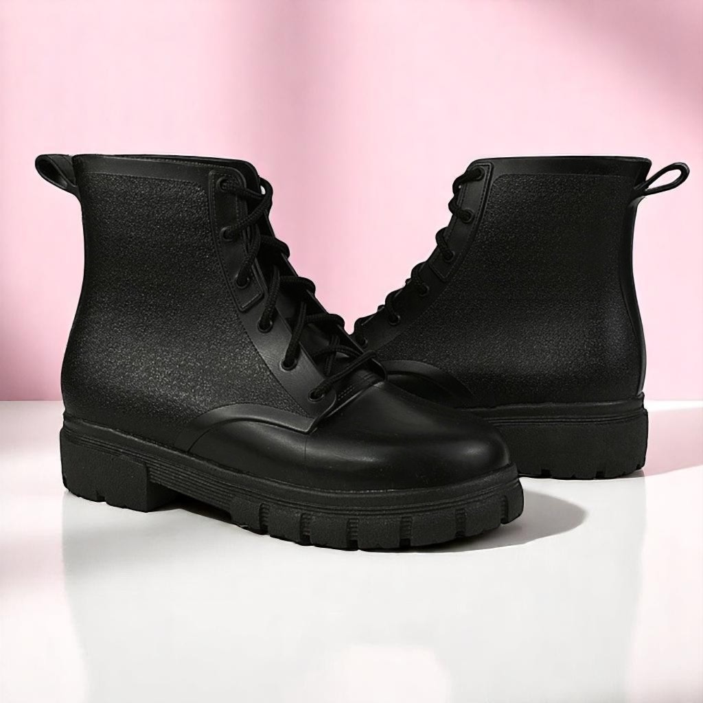 Bota Infantil Feminina Emborrachada - Coturno Confortável Solado Tratorado