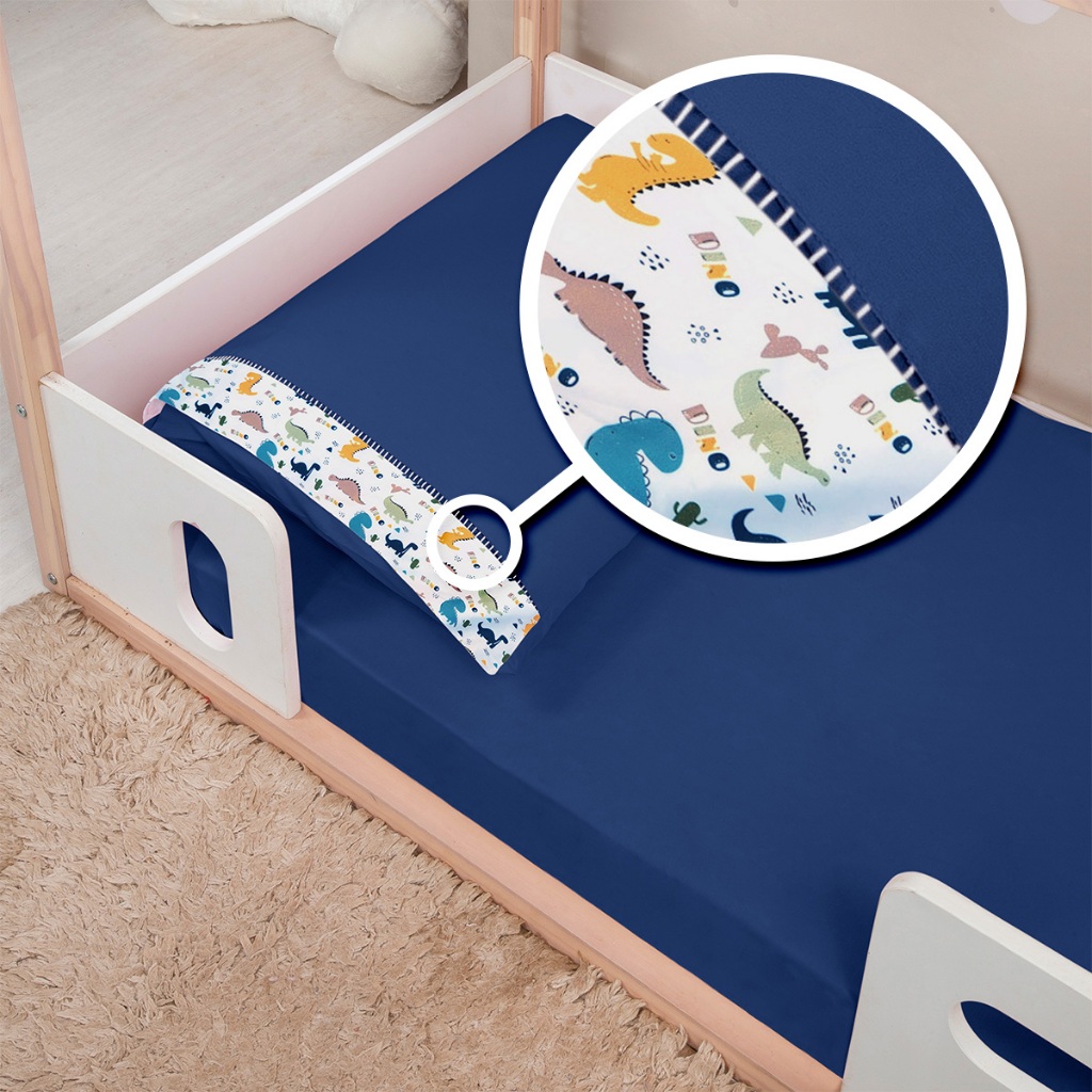 Jogo de Lençol Para Cama de SOLTEIRO 02 peças com Elástico e Fronha Ponto Palito