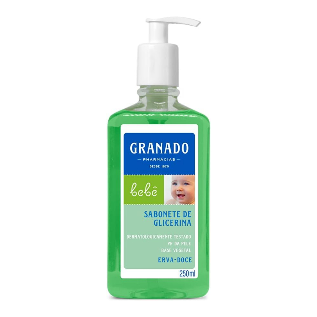 Sabonete Glicerina Liquido Bebe Erva Doce Granado 250ml em Oferta na Shopee
