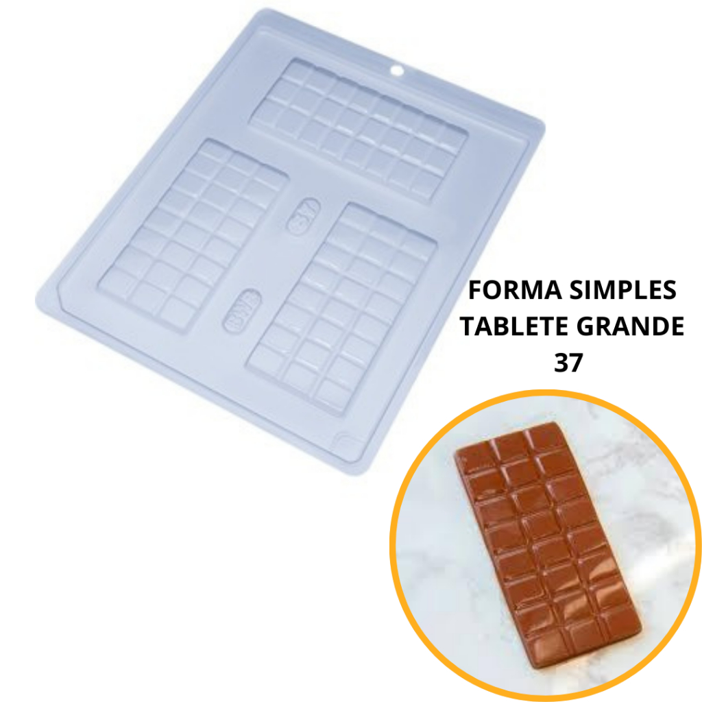 1~10 FORMA SIMPLES TABLETE GRANDE 37 (D9) EM ACETATO BWB PARA BOMBOM, DOCES DE CHOCOLATE em Oferta na Shopee