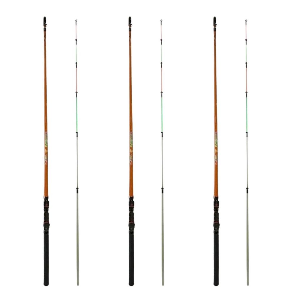 Kit 3 Varas Pesca Ultra Light Para Molinete Com 1,80 Metros em 2 Partes 5/10 Lbs Com Ponteira Super Sensível