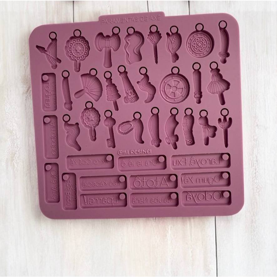 Molde de Silicone Paramentas Orixas 2cm cada cavidade / Ferramentas e saudações Orixás Axé em Oferta na Shopee