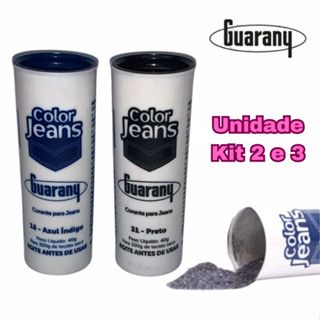 Corante Guarany para Jeans 40g Kit Unidade Tinta Tintura Tingir Roupa em Oferta na Shopee
