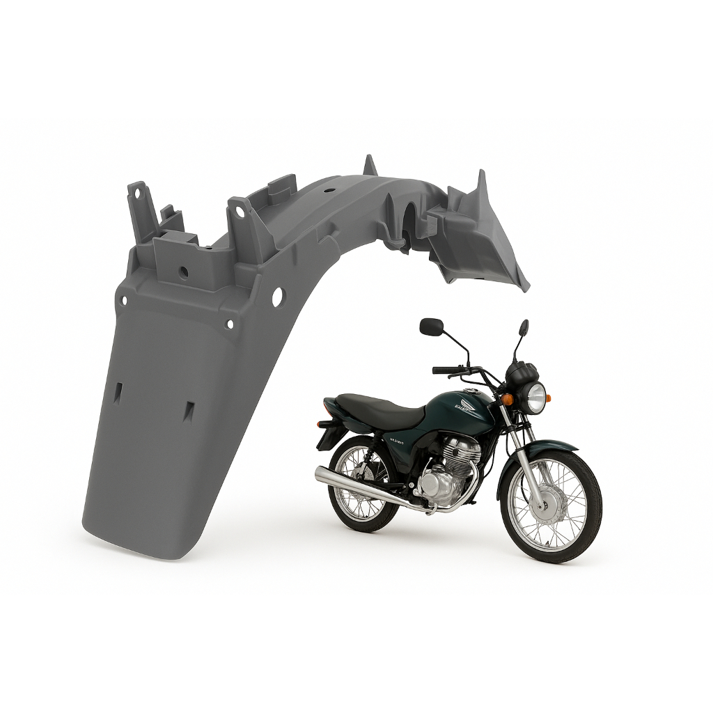 Paralama Traseiro (Suporte Placa) Preto Titan Fan 125 Es Ks 2000 2001 2002 2003 2004 2005 2006 2007 2008 Pro Tork em Oferta na Shopee