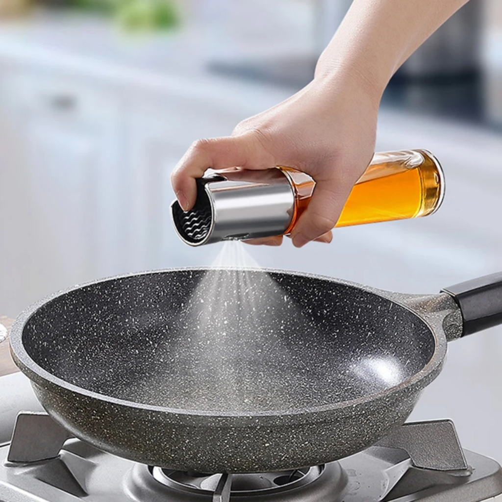 Porta Azeite Óleo e Vinagre Frasco Galheteiro de Vidro com Bico Dosador Spray Dispenser Pulverizador Salada Cozinha