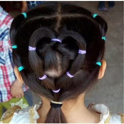 Detalhes do Elastico de cabelo Com Bolsa borrachinha/liguinha rabico de cabelo silicone infantil