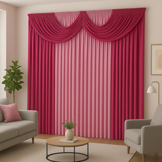 Cortina De Janela Paris 2,00m x 1,70m Para Sala Ou Quarto Varão Simples em Oferta na Shopee