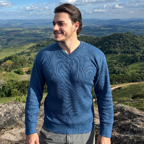 Blusa De Frio Suéter Masculino GOLA V