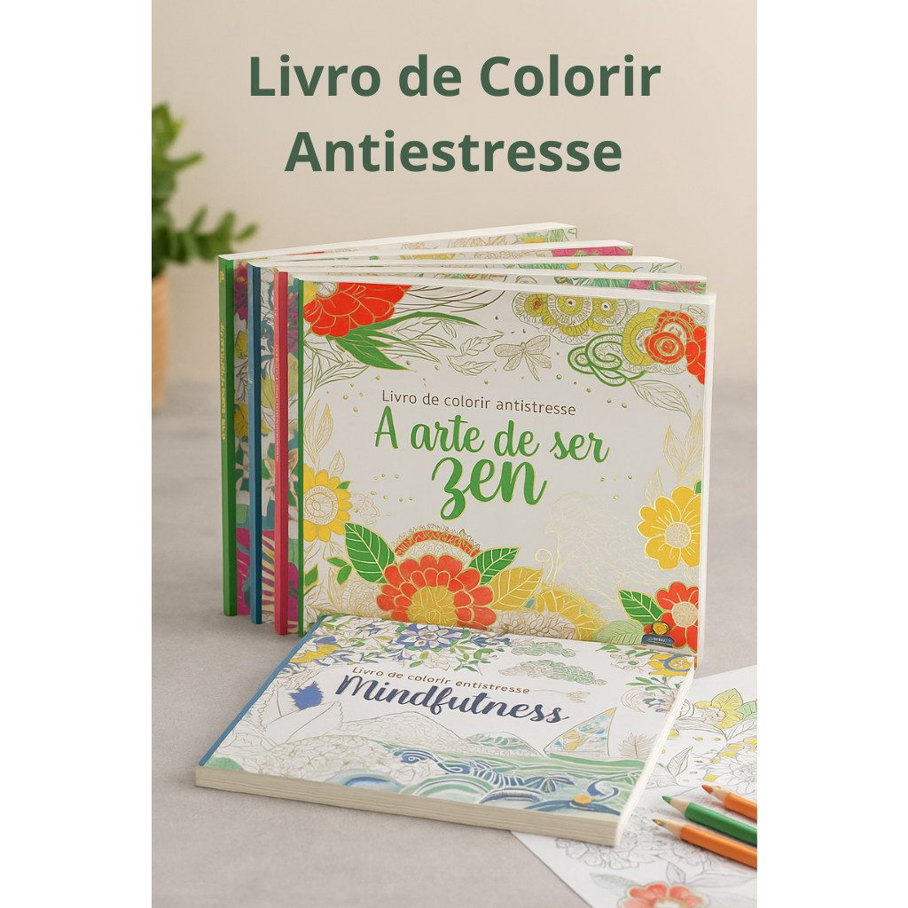 Livro de Pintura Antiestresse Bem-Estar e Criatividade com Terapia e Artes Mandala