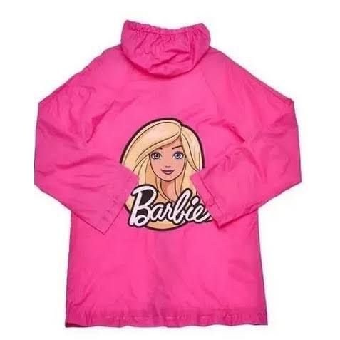 Capa De Chuva Infantil Barbie Com Capuz Pronta Entrega