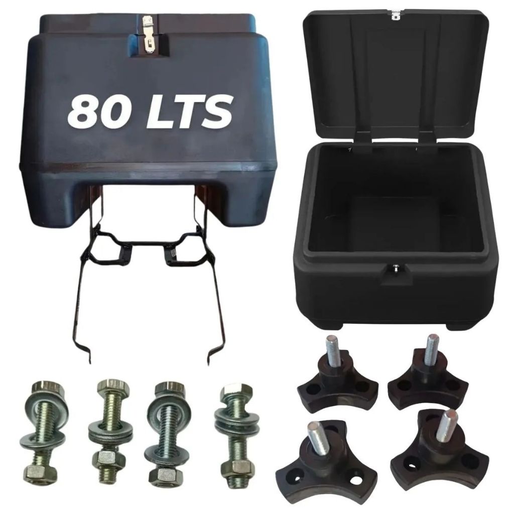 Caixa Baú para Moto 80L + Suporte Removível Forteck para Várias Motos | Pro Tork