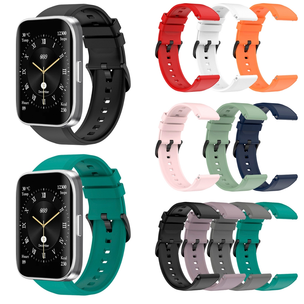 Pulseira De 22mm Compativel Com Smartwatch Qcy Gs Urban S9 De Silicone ajustavel