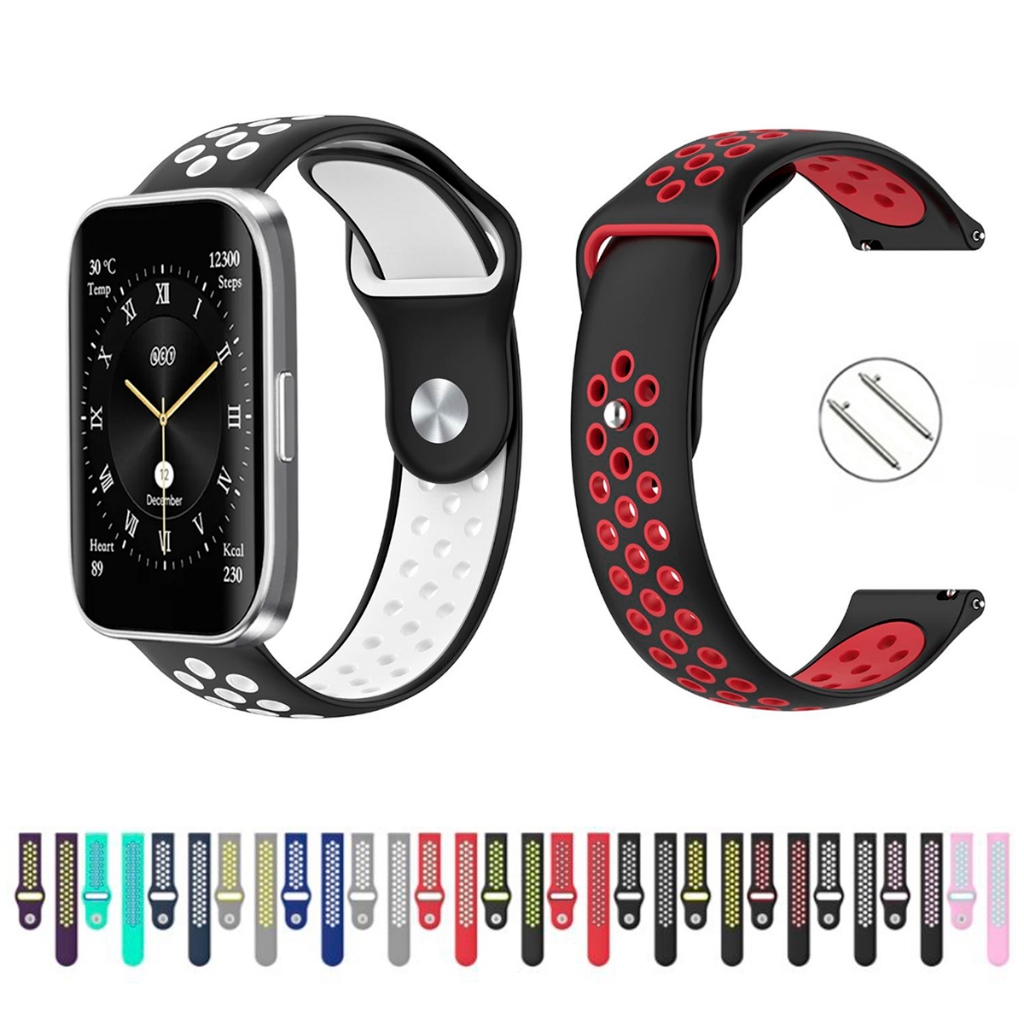 Pulseira 22mm de silicone esportiva para Smartwatch Qcy Gs Urban S9 de Engate Rapido