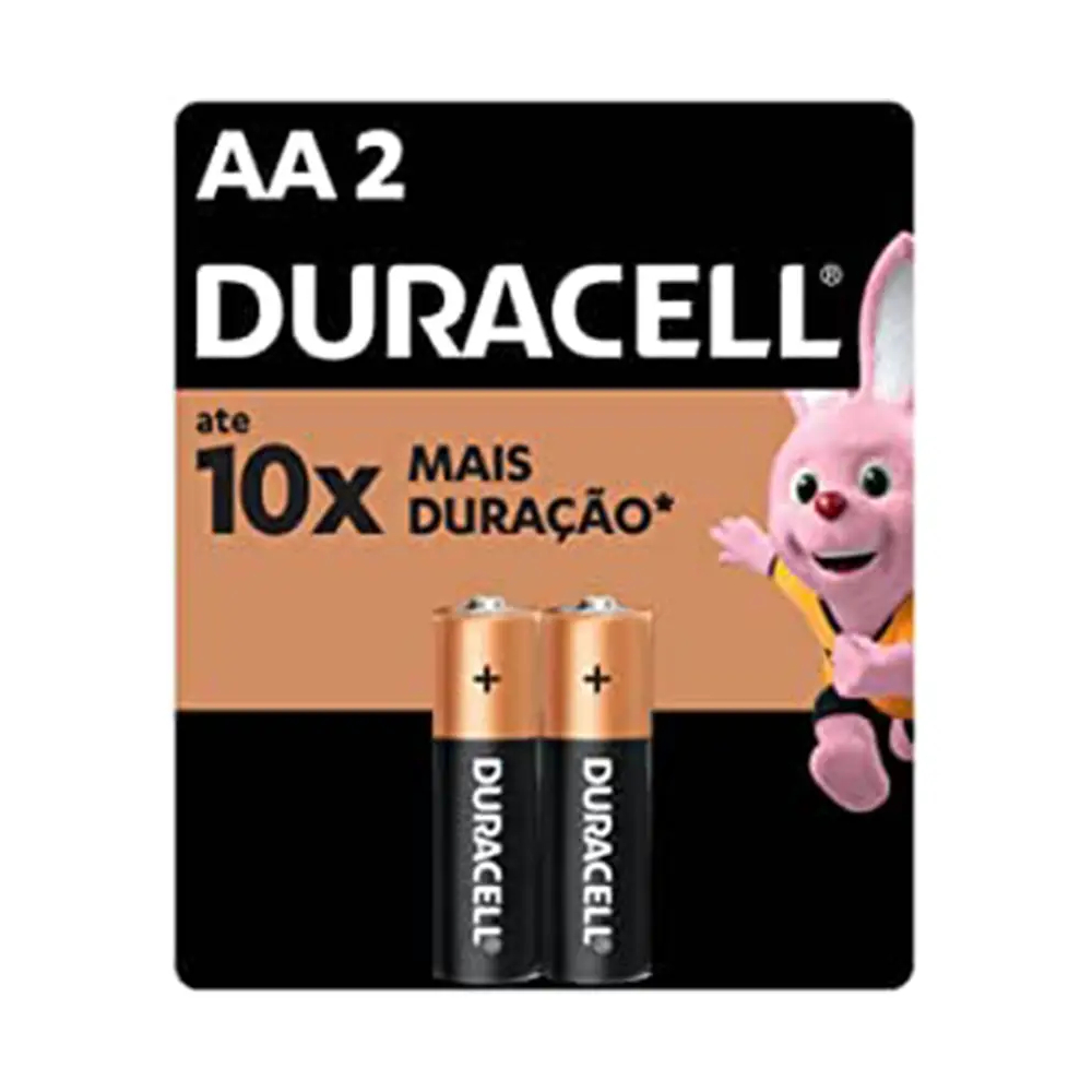 PILHA ALCALINA PEQUENA AA COM 2 UNIDADES - UN - DURACELL