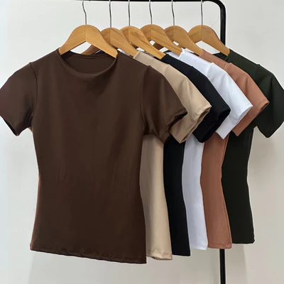 Blusa academia dia a dia básica suplex manguinha
