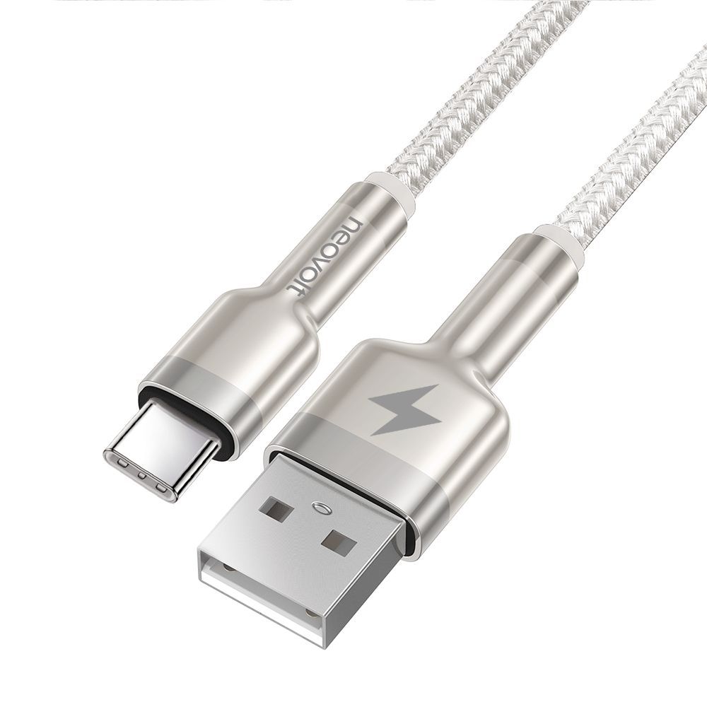 Cabo Tipo-C x USB Turbo 60W de 2 Metros com Acabamento em Tecido Trançado - Neovolt