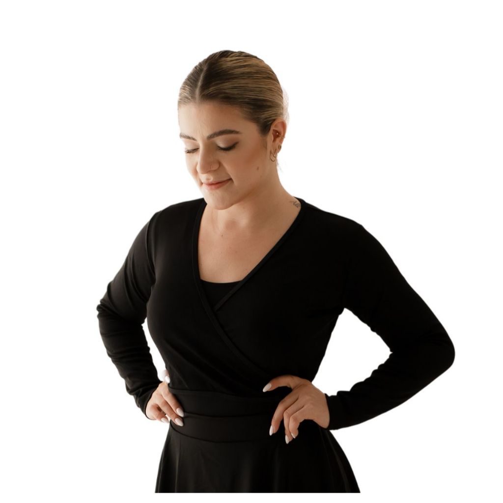 Bolero Adulto/Juvenil Casaquinho Segunda Pele Ballet e Jazz