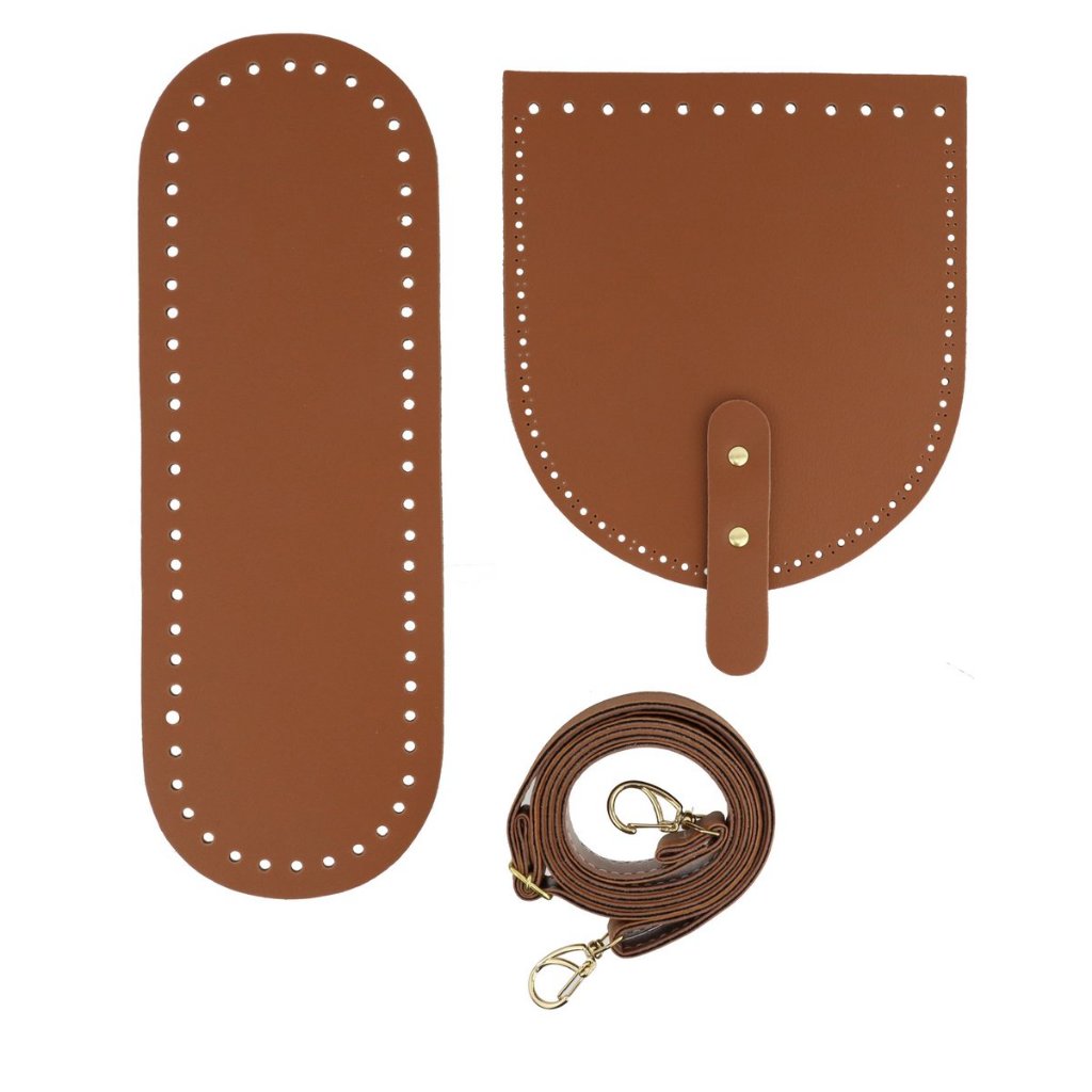 Kit Fundo + Alça + Aba Pino Ideal para bolsas em crochê, macramê e trico