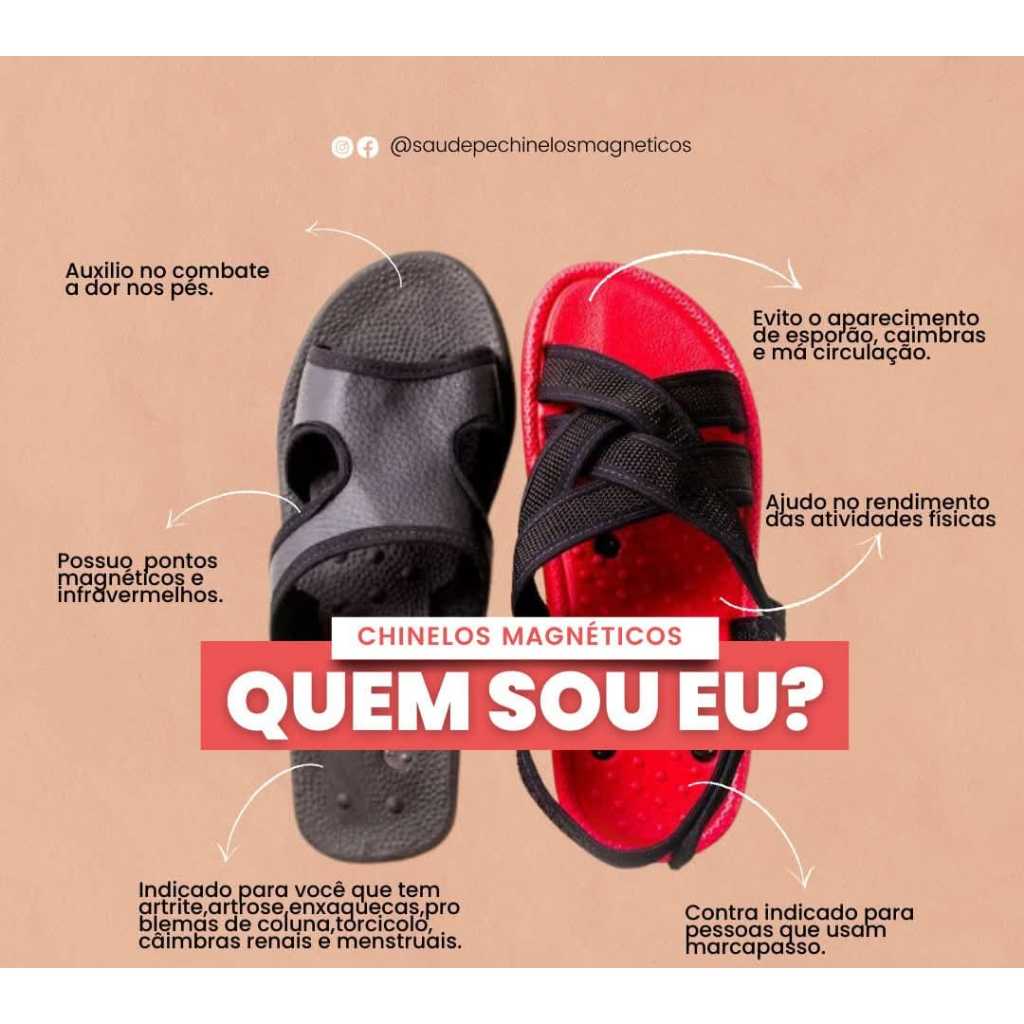 👣 Calçado Magnético Ortopédico\Chinelo de dedo – Conforto, Saúde e Estilo para o Seu Dia a Dia! em Oferta na Shopee