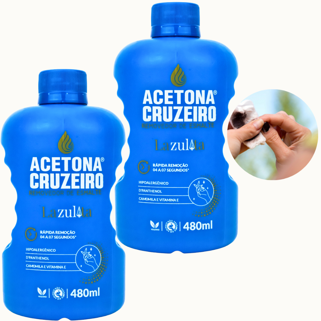 Kit 2 Removedor De Esmalte Unhas Original Limpa Tênis Cruzeiro 480ml em Oferta na Shopee