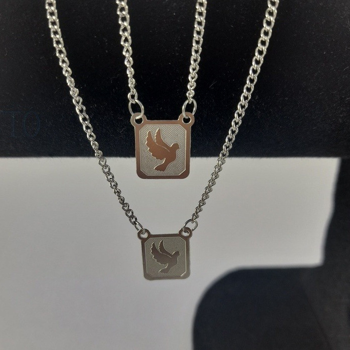 Kit Lembrancinha Primeira Comunhão Com 20 Escapulário Espirito Santo Placa Pequena Delicada