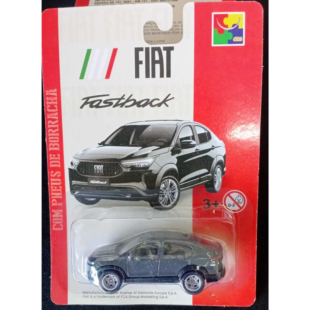 FIAT TORO, FIAT FASTBACK MINIATURA ESCALA 1:64 PNEUS DE BORRACHA