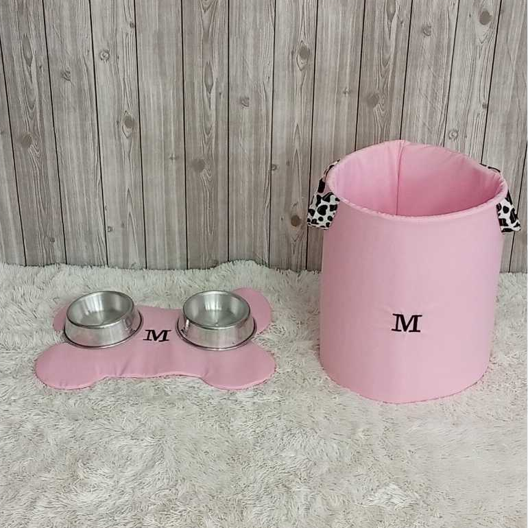 Cesto Organizador Jogo Americano Rosa Guarda Brinquedos Roupas Personalizado