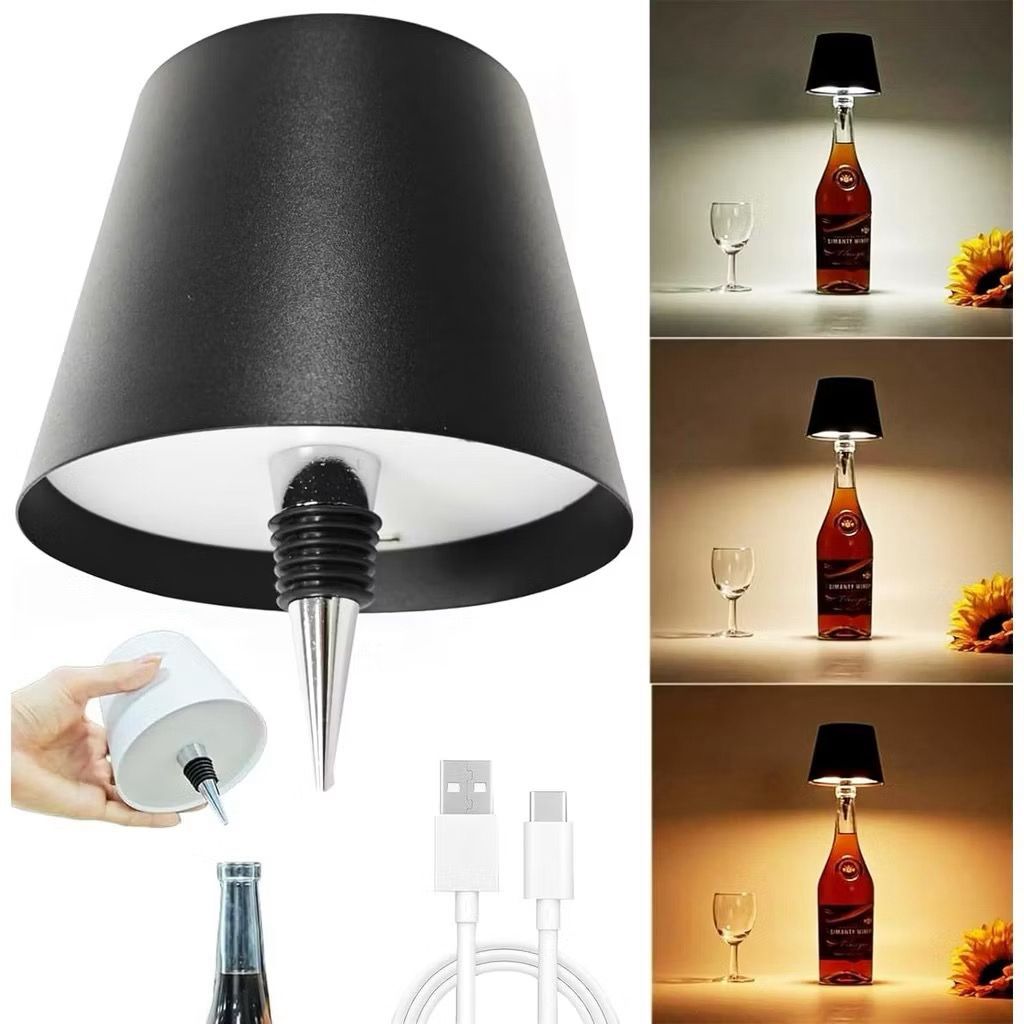 Lâmpada LED Sem Fio Para Garrafa De Vinho