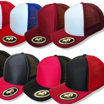 LEVE 07 Bonés Trucker Redinha Original TKM Liso na frente Com Tela na parte de trás e Tamanho ajustável