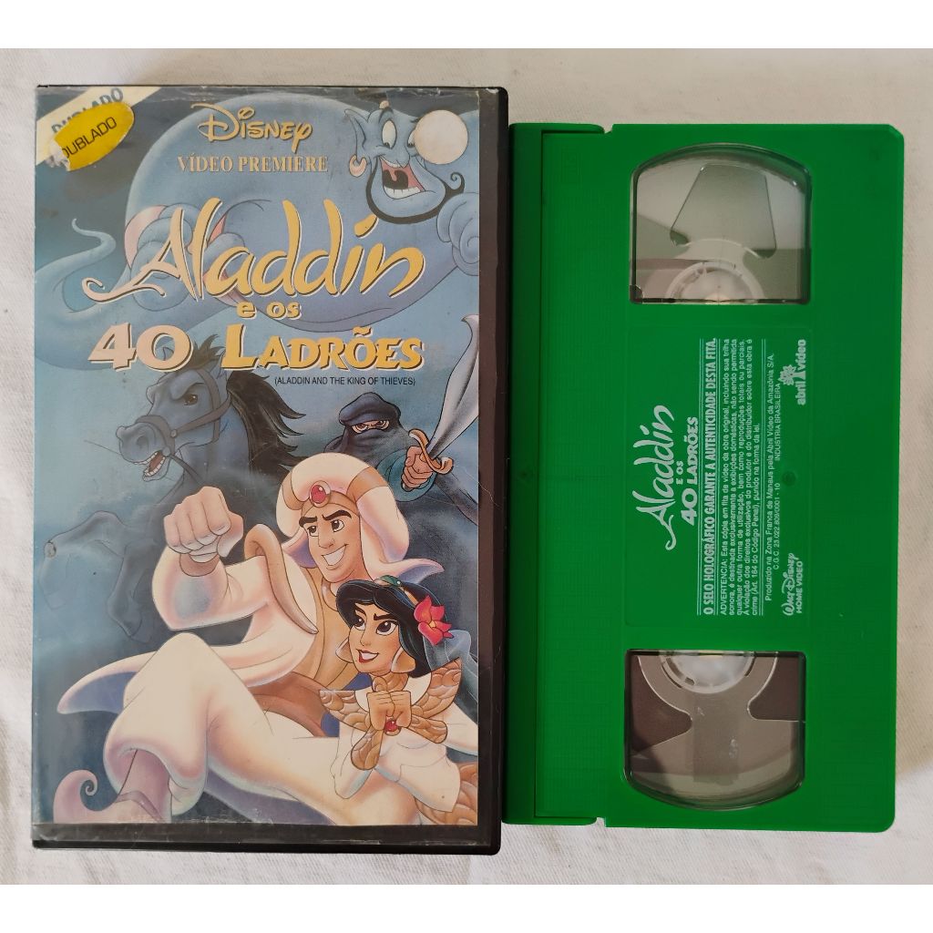 VHS Disney Aladdin e os 40 Ladrões (dublado)