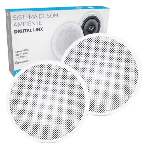 Kit Caixas De Embutir Sistema Som Ambiente Bluetooth Arandela Redonda Branca Ativa + Passiva Le Son em Oferta na Shopee