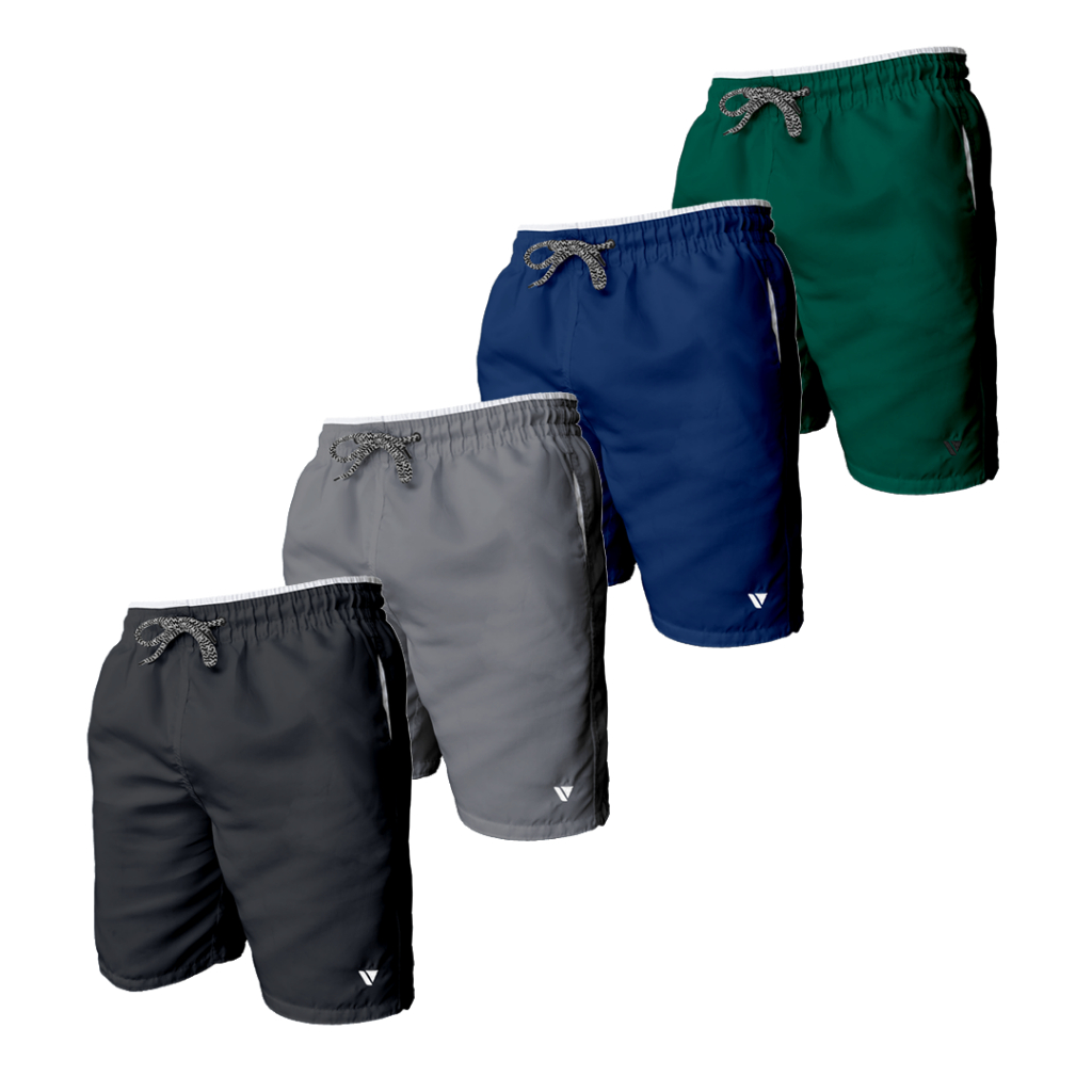 Kit 4 Shorts Praia Masculino Bermuda Verão Academia Treino Corrida Voker - Men Clothes