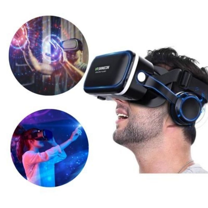 Óculos de Realidade Virtual 360º Vr Shinecon 3D