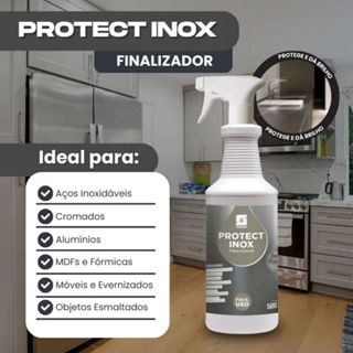 Limpa Inox 500ml Spray Pronto Uso Protege e Realça o Brilho do Inox Para Aço Inoxidavel Elevador em Oferta na Shopee