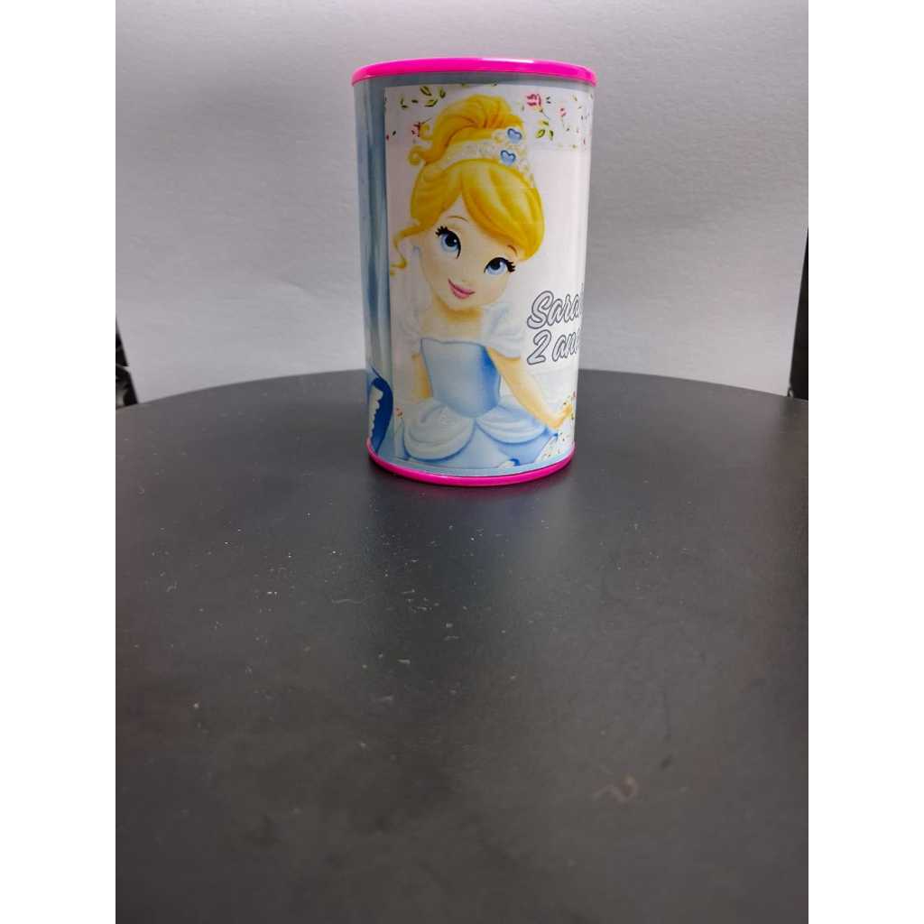COFRINHO PERSONALIZADO INFANTIL - TEMA CINDERELA  - LEMBRANCINHA ANIVERSÁRIO, FESTA, CHÁ DE BEBÊ