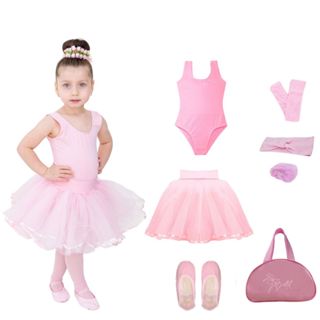Kit Ballet Infantil C/ Bolsa e Saia Tulle 4 Camadas Ballet Iniciante em Oferta na Shopee